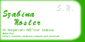 szabina mosler business card
